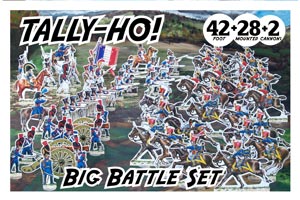 The Battle set contains 28 mounted and 42 foot figures with 2 cannons.