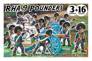 Set of 16 toy soldiers, including 1 mounted artillery officer, 15 artillery crew and 3
cannons